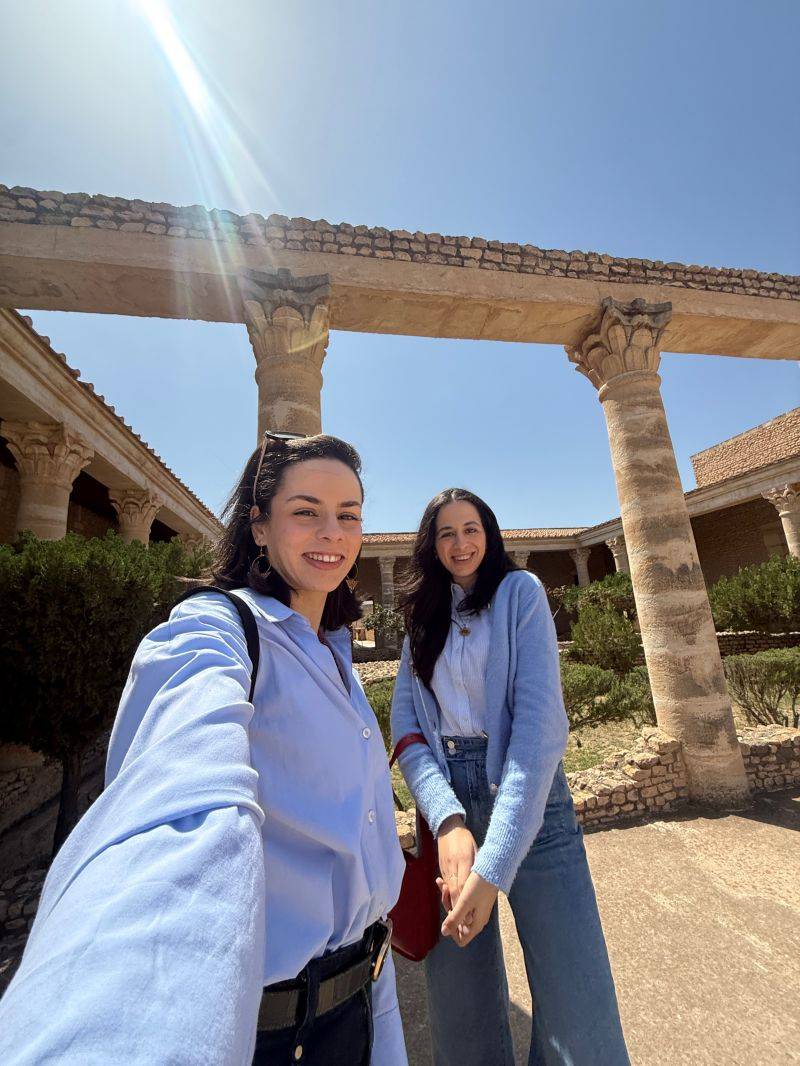 Ines Said and her sister at the El Jem conference